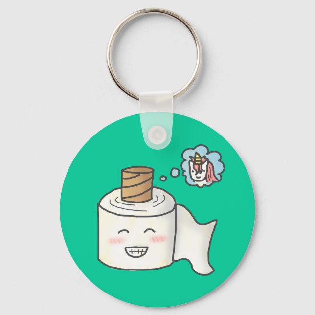 Chaveiro Papel de Banheiro Engraçado e Bonito Sonhando É Un (Frente)