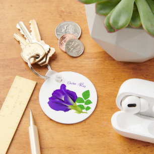Chaveiro Papel de Presente Floral Purple Bloom