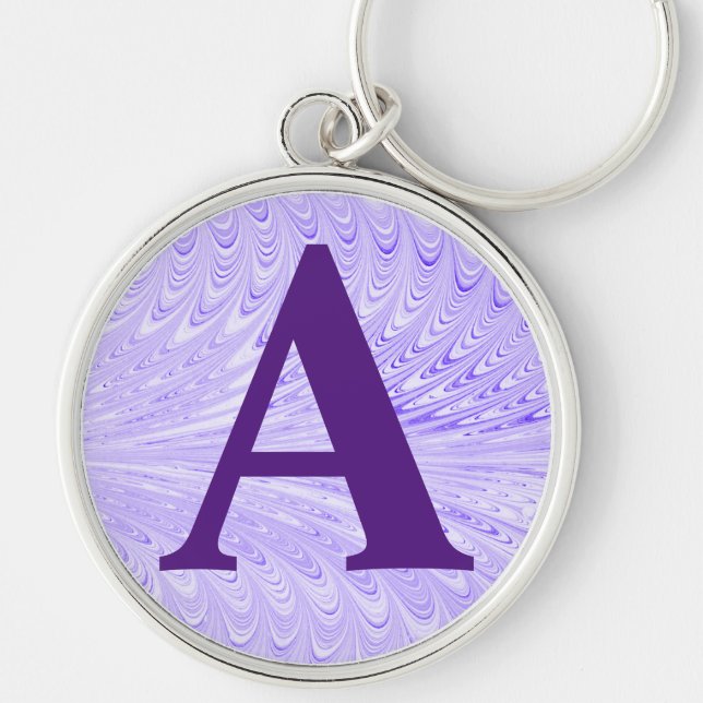 Chaveiro Papel Vitoriano Marbled Personalizado Inicial (Frente)