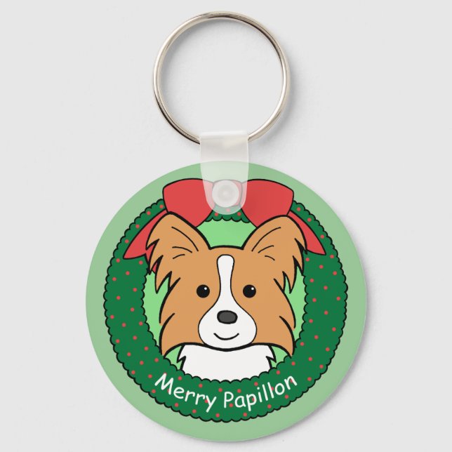 Chaveiro Papillon Christmas (Frente)