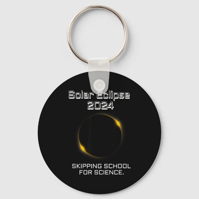 Chaveiro Para Camisa Eclipse Solar Saltando Aula Ciência (Frente)