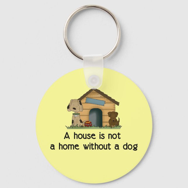 Chaveiro Para Casa Com Um Cachorro (Frente)