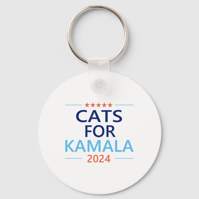 Chaveiro Para Kamala Harris 2024 Gato Sem Fios Lady Jd Vanc (Frente)