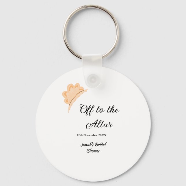 Chaveiro Para o altar chapéu laranja no chás de panela nome (Frente)