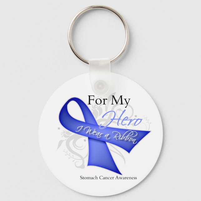 Chaveiro Para o meu herói Visto um Cancer de estômago de fi (Frente)