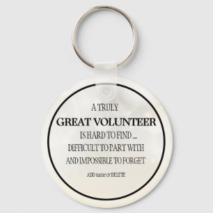 Chaveiro para o obrigado voluntário, seu presente
