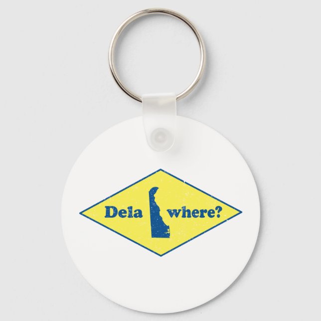 Chaveiro Para onde? Vintage Delaware (Frente)
