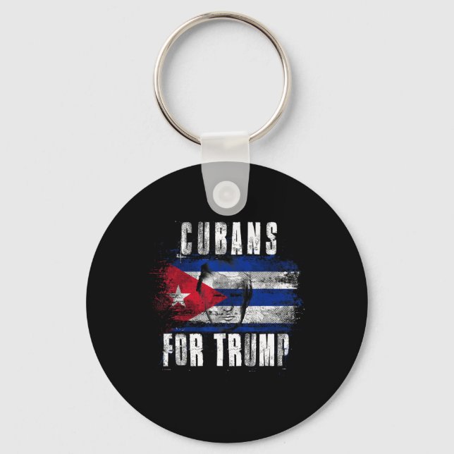 Chaveiro Para Trump - Patriótico Americano E Cuba (Frente)