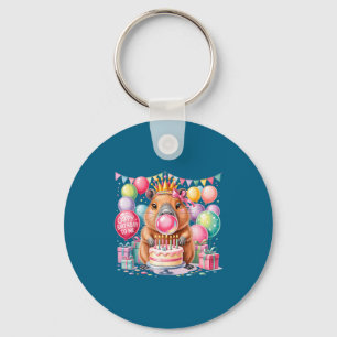 Chaveiro Parabéns cappy para meninas de aniversário de capi