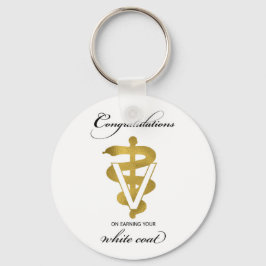 Chaveiro Parabéns de Cerimônia de Casaco Veterinária