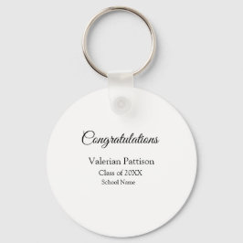 Chaveiro Parabéns formando adicionar nome da escola simples