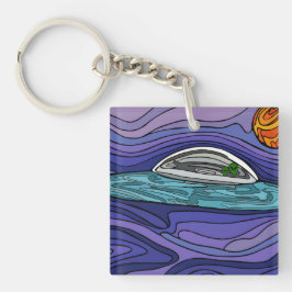 Chaveiro Paranormal de UFO UAP da nave de alienígena