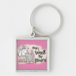 Chaveiro Parar Adorável e Cheirar as Flores