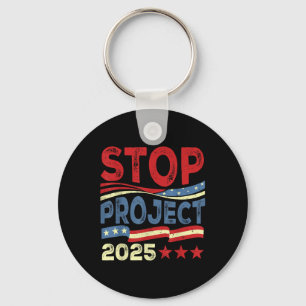Chaveiro Parar o Projeto 2025 Anti Trump Usa Bandeira Polít