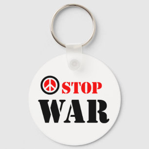 Chaveiro Parar o slogan de guerra