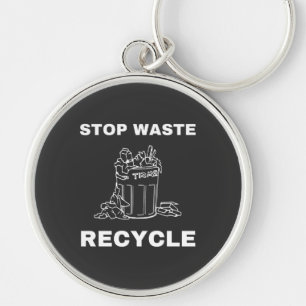 Chaveiro Parar reciclar de desperdício