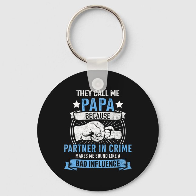 Chaveiro Parceiro de Crime para o Dia dos Pais do Vovô  (Frente)
