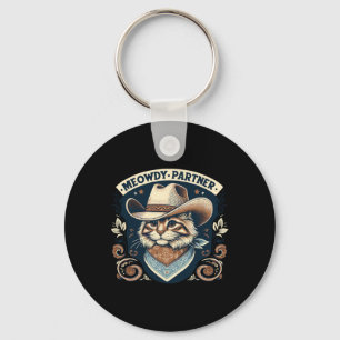 Chaveiro Parceiro Meowboy Gowboy Que Uiva O País Engraçado