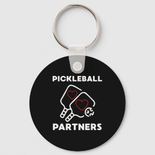 Chaveiro Parceiros de pickleball casais pickleball engraçad