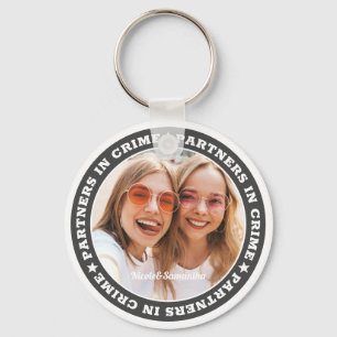 Chaveiro Parceiros no Crime BFF Foto personalizada simples 
