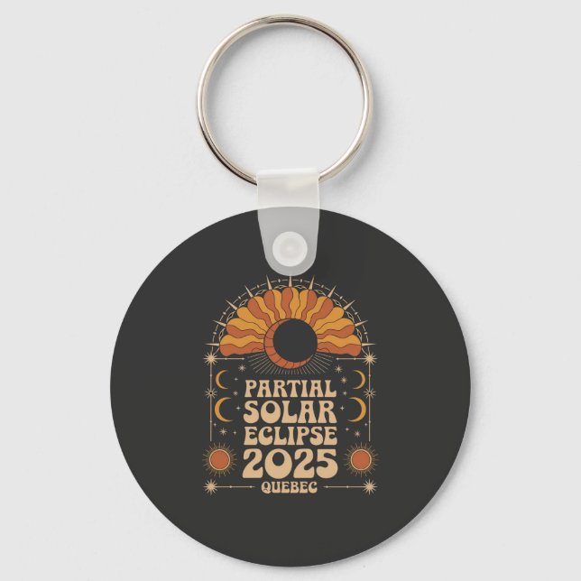 Chaveiro Parcial Solar Eclipse 2025 Quebec Canadá (Frente)