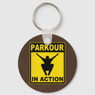 Chaveiro Parkour no quadro indicador da ação
