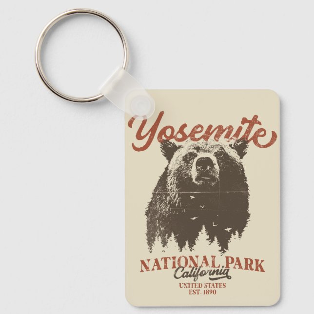 Chaveiro Parque Nacional do Yosemite Grizzly Bear Californi (Frente)