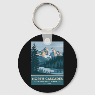 Chaveiro Parque Nacional North Cascades Camping Vintage Hom