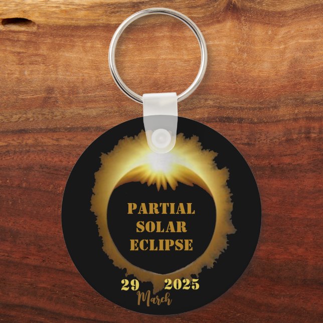 Chaveiro Parte de Visualização do Eclipse Solar Parcial 202 (Frente)
