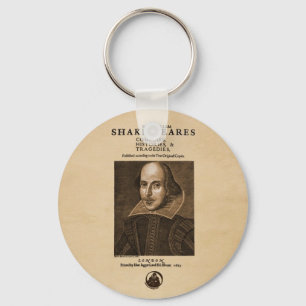 Chaveiro Parte dianteira ao primeiro fólio de Shakespeare