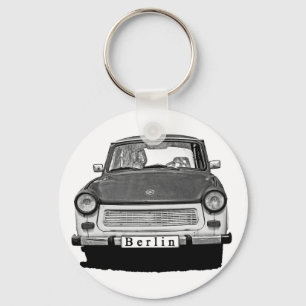 Chaveiro Parte dianteira do carro de Trabant, preto e