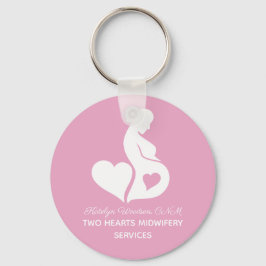 Chaveiro Parteira Linda Doula OBGYN Rosa Personalizada