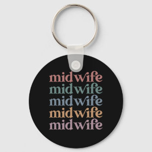 Chaveiro Parteira Retro Vintage Midwifery Gift