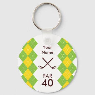Chaveiro Partido Argyle do golfe das senhoras formal