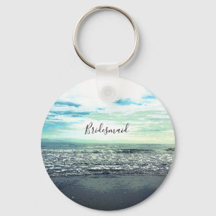 Chaveiro Partido Bridesmaid Gift Favor do Oceano de Praia A