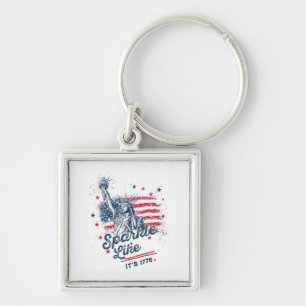 Chaveiro Partido Como Ele É 1776, 4 De Julho, USA Flag, Ame