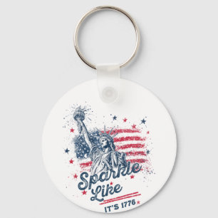Chaveiro Partido Como Ele É 1776, 4 De Julho, USA Flag, Ame