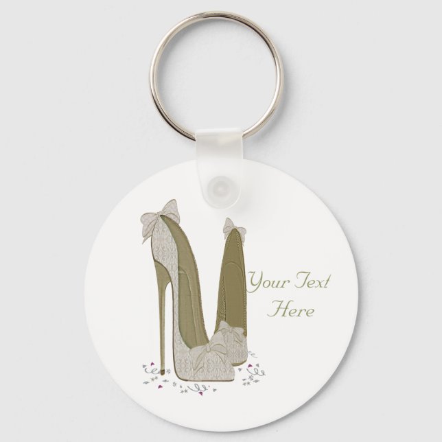 Chaveiro Partido Personalizado Stiletto Calçado Art (Frente)