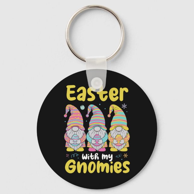 Chaveiro Páscoa Com Meus Gnomos Divertidos Gnomos De Páscoa (Frente)