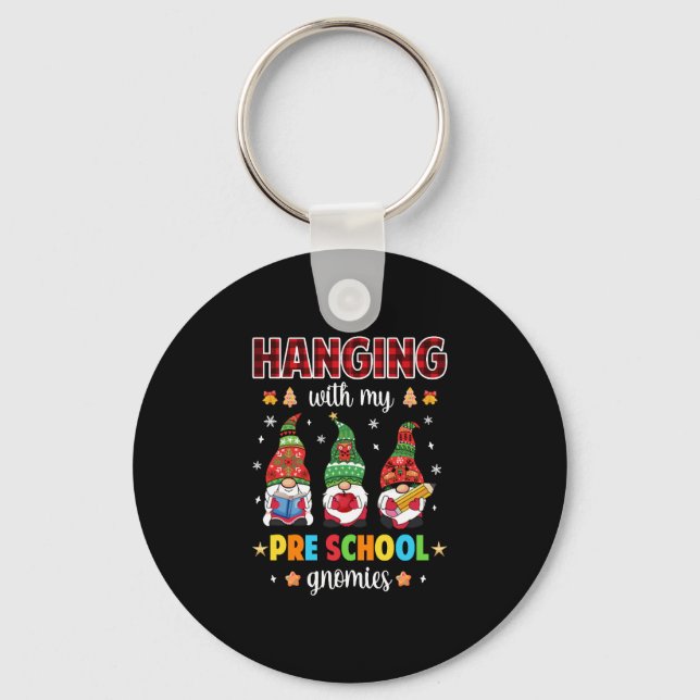 Chaveiro Passando com o Natal dos meus ginásios pré-escolar (Frente)