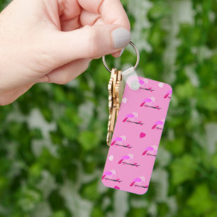Chaveiro passarinho rosa feminino