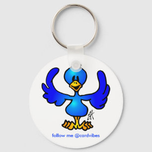Chaveiro Pássaro azul chilreando
