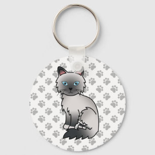 Chaveiro Pássaro-azul / Ragdolé Gato e patas