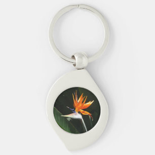 Chaveiro Pássaro da Flor Tropical Laranja do Paraíso