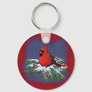 CHAVEIRO PÁSSARO DO NATAL: CARDEAL: ARTE