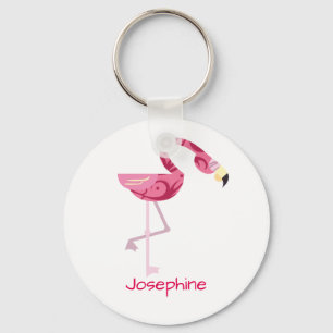 Chaveiro Pássaro Flamingo Rosa Personalizado