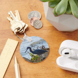 Chaveiro Pássaro na baía do pequeno porto de segurança de h