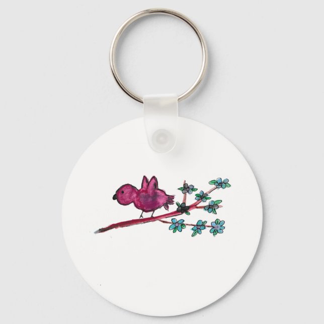 Chaveiro Pássaro Vermelho (Frente)