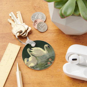 Chaveiro Pássaros dos animais selvagens do vintage, cisnes