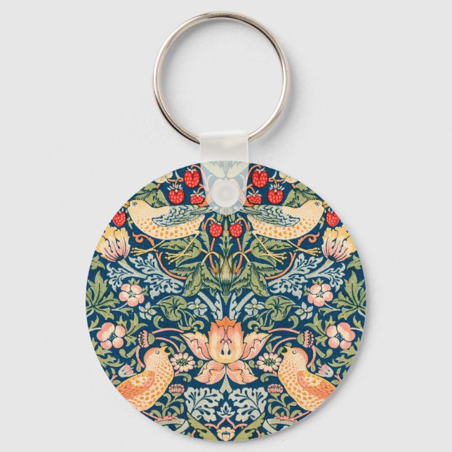 Chaveiro Pássaros & Flores Wm Morris Arte (Frente)
